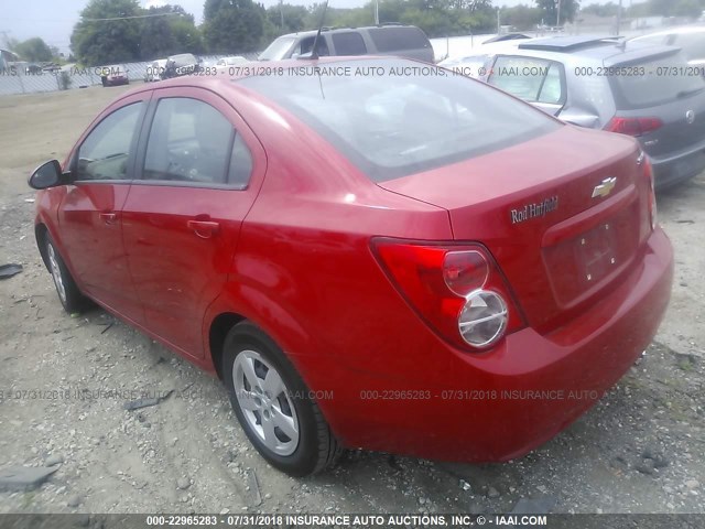 1G1JA5SH5D4138576 - 2013 CHEVROLET SONIC LS 红色 照片 3