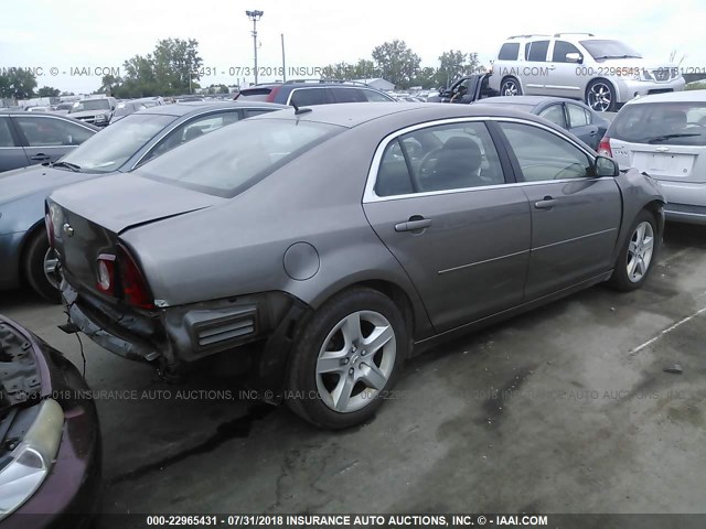1G1ZB5EB1AF266322 - 2010 CHEVROLET MALIBU LS Champagne photo 4