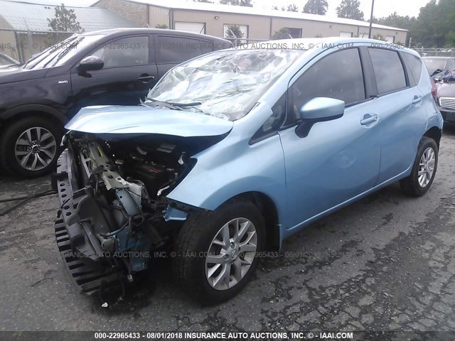 3N1CE2CP4FL426713 - 2015 NISSAN VERSA NOTE S/S PLUS/SV/SL/SR Light Blue photo 2