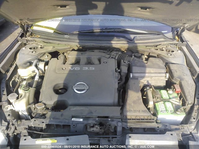 1N4BL24E08C157299 - 2008 NISSAN ALTIMA 3.5SE GRAY photo 10