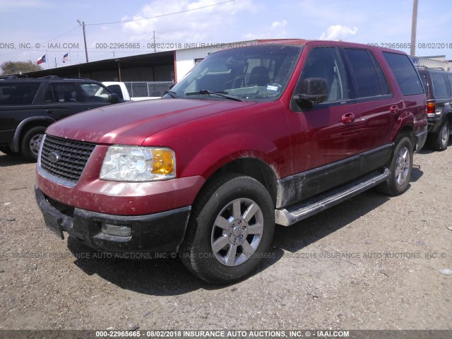1FMRU15WX3LA10449 - 2003 FORD EXPEDITION XLT RED photo 2