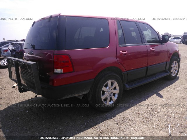 1FMRU15WX3LA10449 - 2003 FORD EXPEDITION XLT RED photo 4