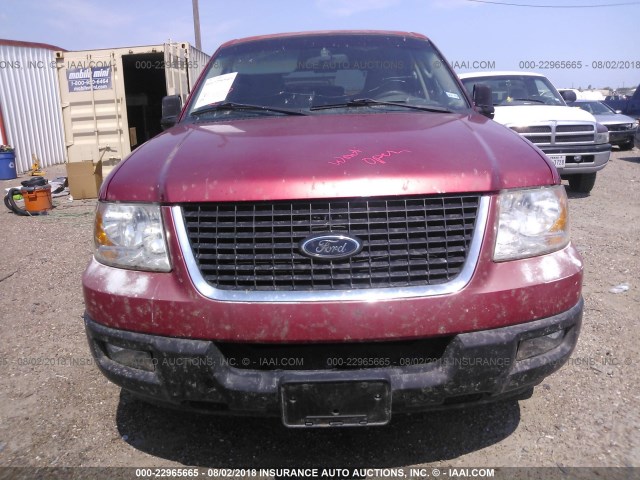 1FMRU15WX3LA10449 - 2003 FORD EXPEDITION XLT RED photo 6