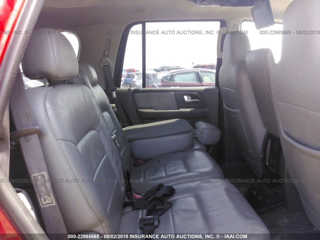 1FMRU15WX3LA10449 - 2003 FORD EXPEDITION XLT RED photo 8