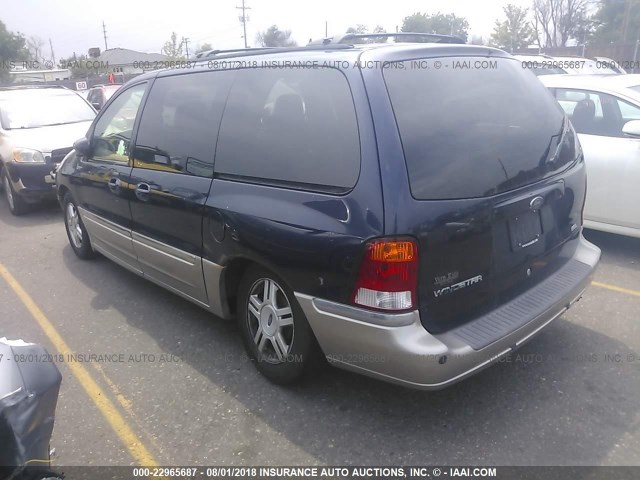 2FMZA534X3BB30298 - 2003 FORD WINDSTAR SEL BLUE photo 3