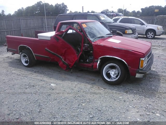 1GCCS14R2M8229163 - 1991 CHEVROLET S TRUCK S10 RED photo 1