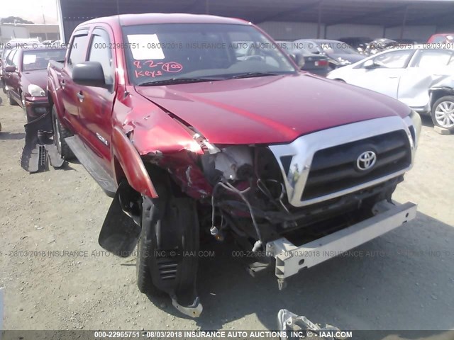 5TELU42N06Z160826 - 2006 TOYOTA TACOMA DOUBLE CAB ბურგუნდია ფოტო 1