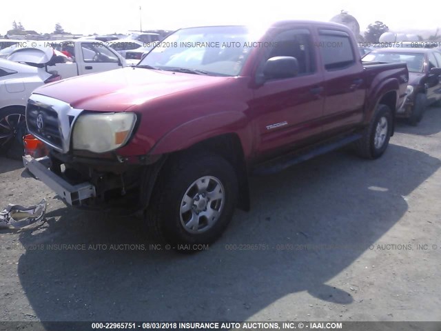 5TELU42N06Z160826 - 2006 TOYOTA TACOMA DOUBLE CAB ბურგუნდია ფოტო 2