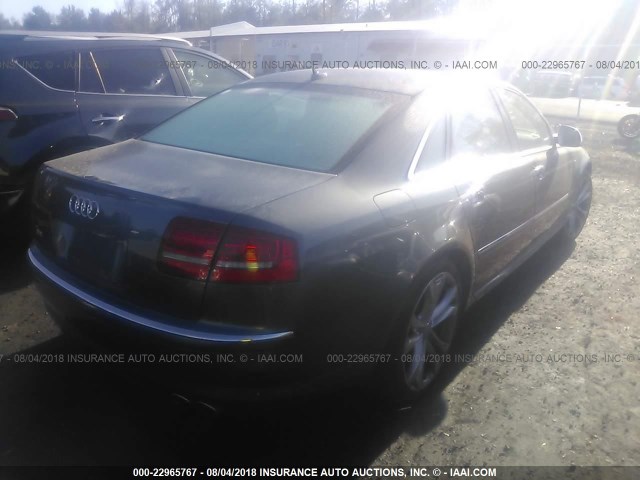 WAUPN94EX8N007964 - 2008 AUDI S8 QUATTRO GRAY photo 4