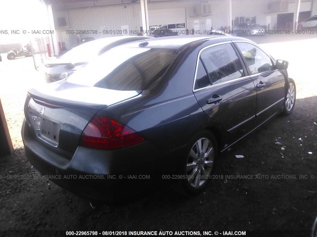 1HGCM66506A054989 - 2006 HONDA ACCORD EX GRAY photo 4