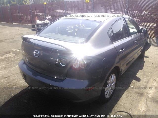 JM1BK32G881788661 - 2008 MAZDA 3 I GRAY photo 4