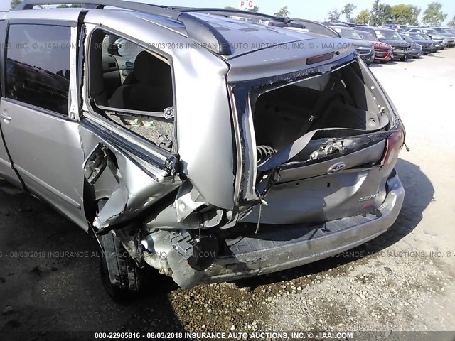 5TDZA23C16S467259 - 2006 TOYOTA SIENNA CE/LE SILVER photo 6