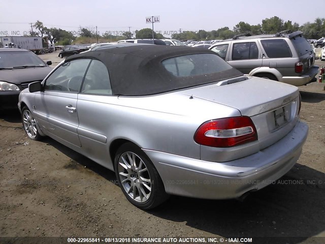 YV1NC63D44J063529 - 2004 VOLVO C70 LPT SILVER photo 3