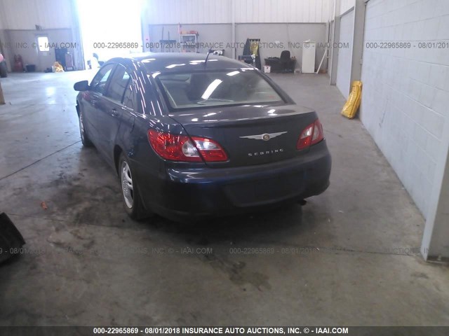 1C3LC46K97N668630 - 2007 CHRYSLER SEBRING BLUE photo 3