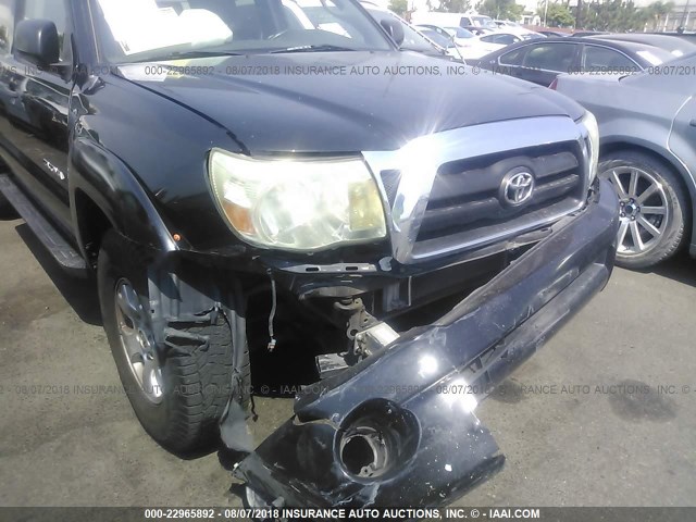 5TEJU62N05Z111093 - 2005 TOYOTA TACOMA DOUBLE CAB PRERUNNER BLACK photo 6