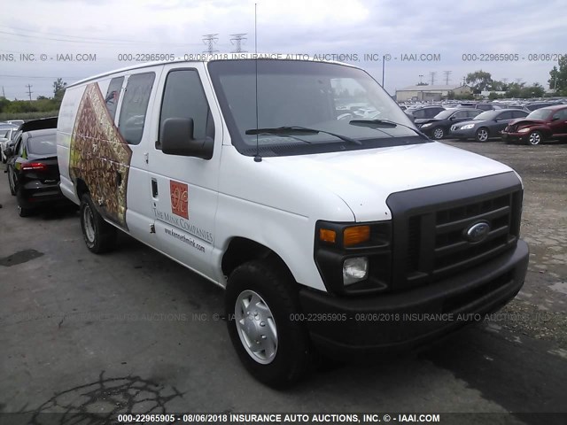 1FTSS34L08DB05649 - 2008 FORD ECONOLINE E350 SUPER DUTY VAN WHITE photo 1