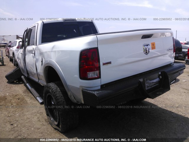 3C6UD5FL3CG182742 - 2012 DODGE RAM 2500 LARAMIE WHITE photo 3