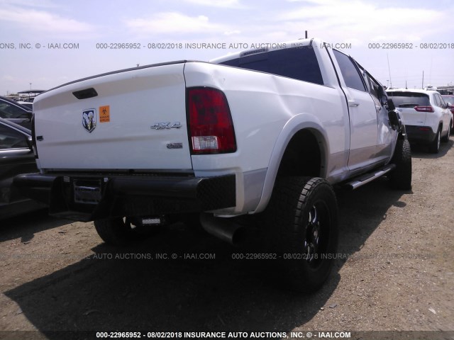 3C6UD5FL3CG182742 - 2012 DODGE RAM 2500 LARAMIE WHITE photo 4