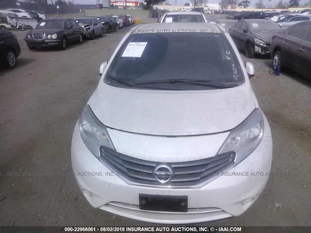 3N1CE2CP3EL384274 - 2014 NISSAN VERSA NOTE S/S PLUS/SV/SL WHITE photo 6