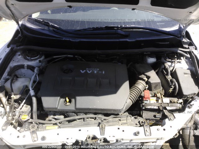 2T1KU4EE5AC265710 - 2010 TOYOTA COROLLA MATRIX  WHITE photo 10