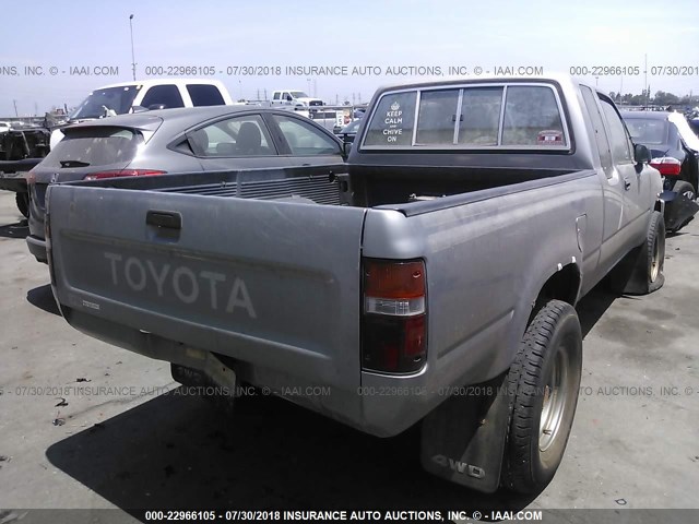 JT4VN13D8P5110562 - 1993 TOYOTA PICKUP 1/2 TON EXTRA LONG WHEELBASE DX GRAY photo 4