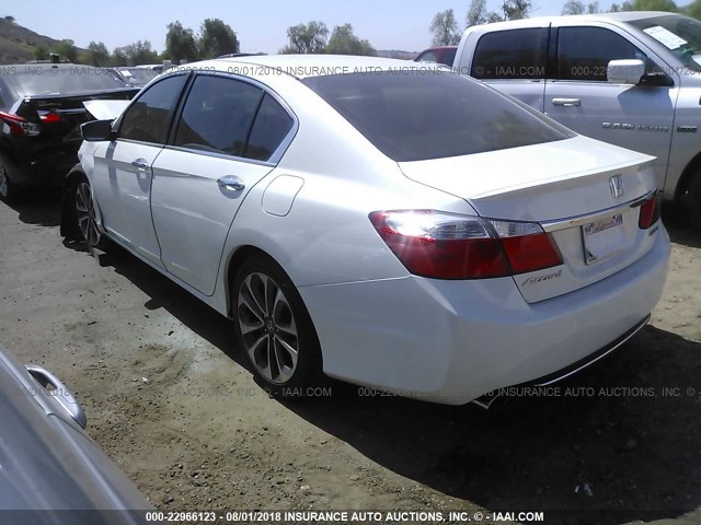 1HGCR2F52DA126511 - 2013 HONDA ACCORD SPORT WHITE photo 3