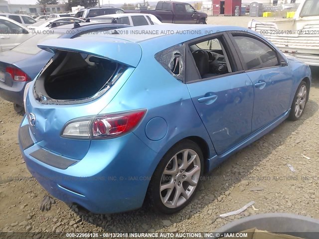 JM1BL1H45A1310461 - 2010 MAZDA SPEED 3 BLUE photo 4