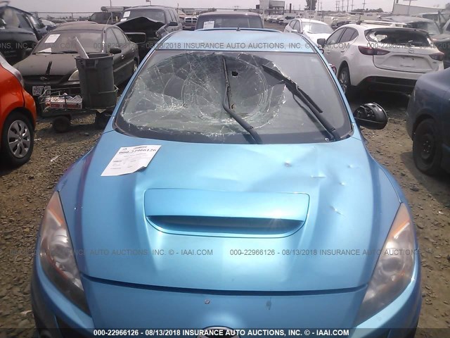 JM1BL1H45A1310461 - 2010 MAZDA SPEED 3 BLUE photo 6