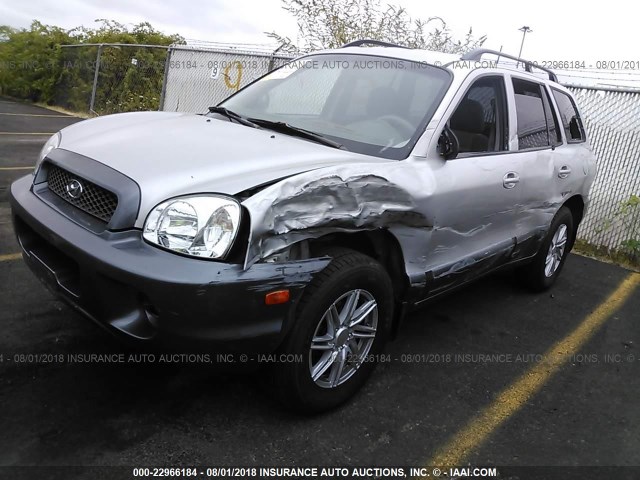 KM8SB12B64U814820 - 2004 HYUNDAI SANTA FE GL SILVER photo 2