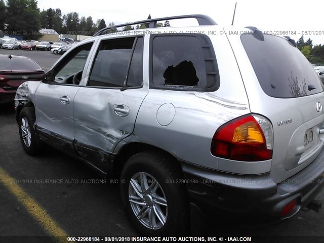 KM8SB12B64U814820 - 2004 HYUNDAI SANTA FE GL SILVER photo 3