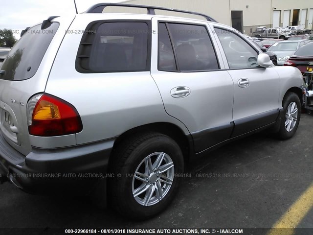 KM8SB12B64U814820 - 2004 HYUNDAI SANTA FE GL SILVER photo 4