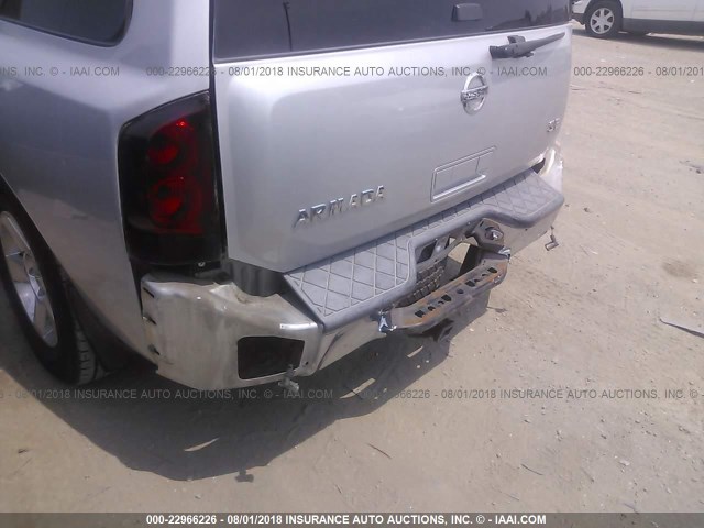 5N1AA08A86N736917 - 2006 NISSAN ARMADA SE/LE SILVER photo 6