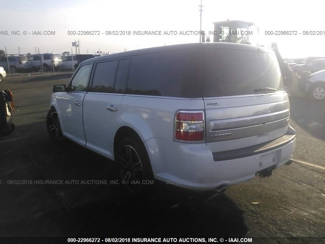 2FMGK5D87EBD43914 - 2014 FORD FLEX LIMITED WHITE photo 3