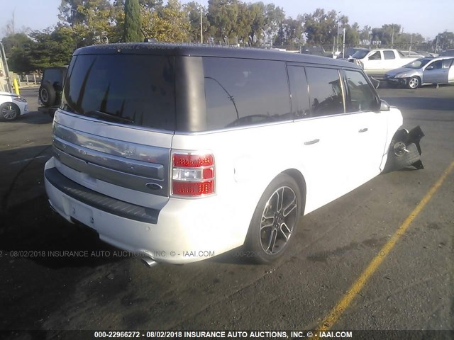 2FMGK5D87EBD43914 - 2014 FORD FLEX LIMITED WHITE photo 4