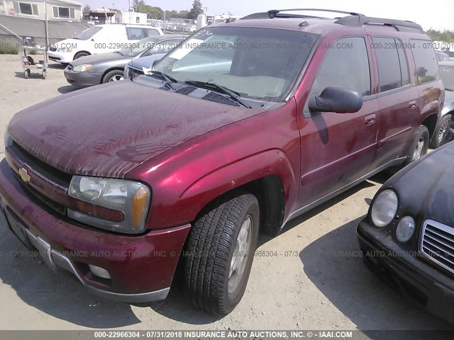 1GNES16S756195850 - 2005 CHEVROLET TRAILBLAZER EXT LS/EXT LT RED photo 2