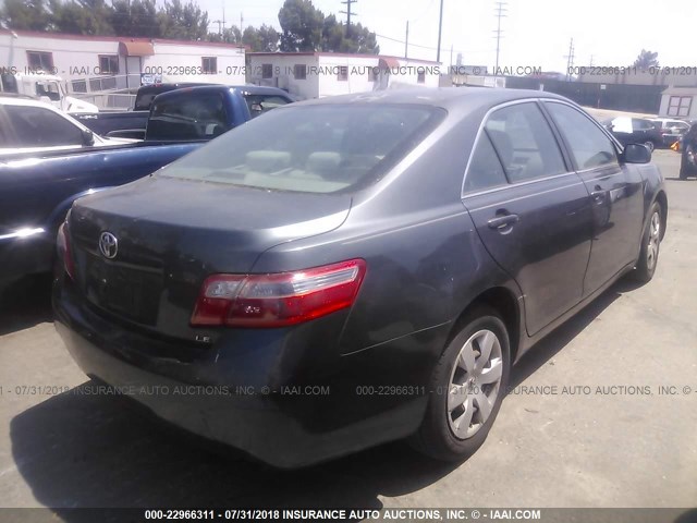 4T1BE46K78U197162 - 2008 TOYOTA CAMRY CE/LE/XLE/SE GRAY photo 4