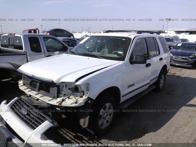 1FMEU62E26ZA05447 - 2006 FORD EXPLORER XLS WHITE photo 2