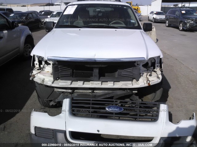 1FMEU62E26ZA05447 - 2006 FORD EXPLORER XLS WHITE photo 6