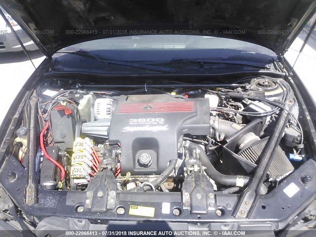 1G2WR1212XF354058 - 1999 PONTIAC GRAND PRIX GTP BLACK photo 10