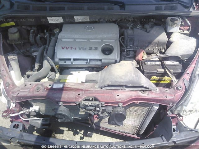 5TDZA23C75S241659 - 2005 TOYOTA SIENNA CE/LE RED photo 10