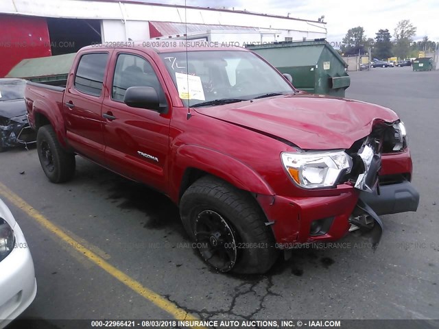 5TFJX4GN8FX050461 - 2015 TOYOTA TACOMA DOUBLE CAB PRERUNNER RED photo 1