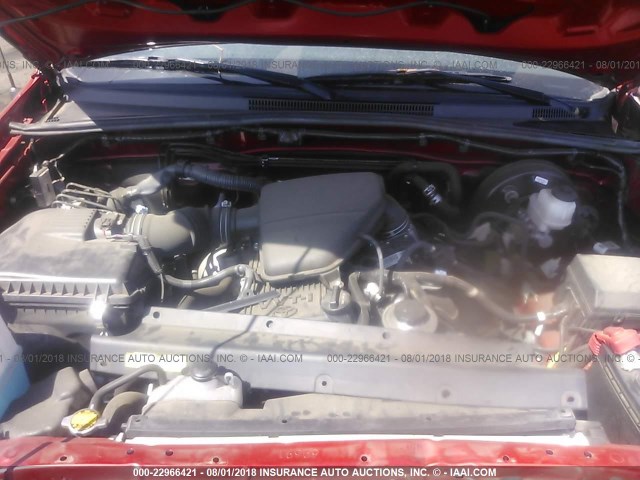 5TFJX4GN8FX050461 - 2015 TOYOTA TACOMA DOUBLE CAB PRERUNNER RED photo 10