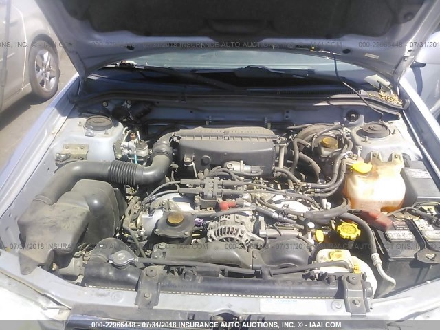 JF1SF65692H709639 - 2002 SUBARU FORESTER S SILVER photo 10
