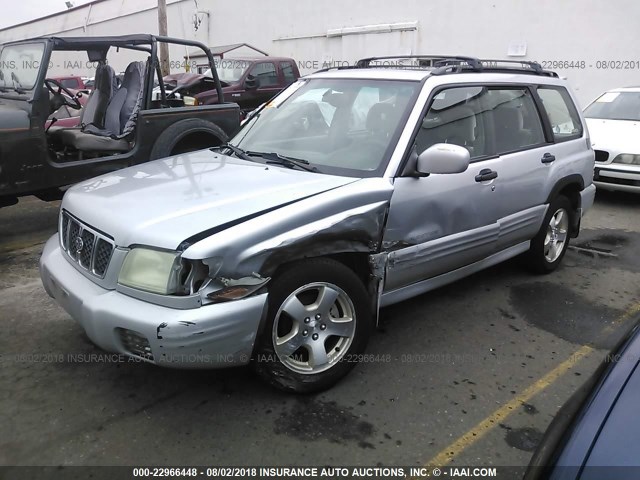 JF1SF65692H709639 - 2002 SUBARU FORESTER S SILVER photo 2