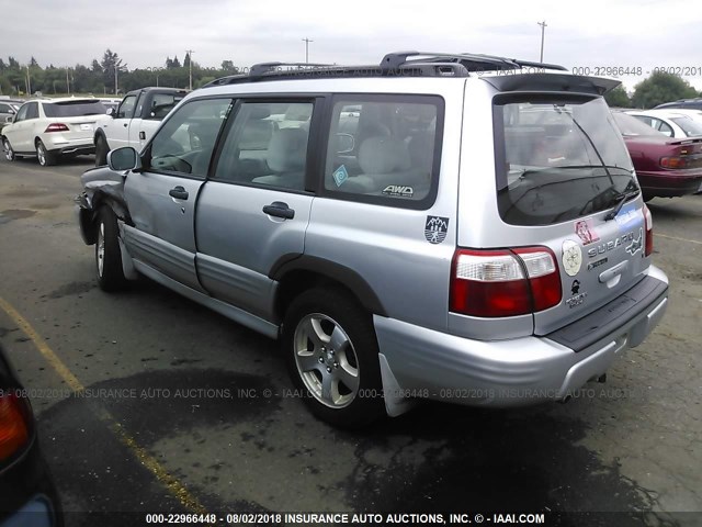 JF1SF65692H709639 - 2002 SUBARU FORESTER S SILVER photo 3