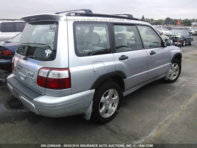 JF1SF65692H709639 - 2002 SUBARU FORESTER S SILVER photo 4