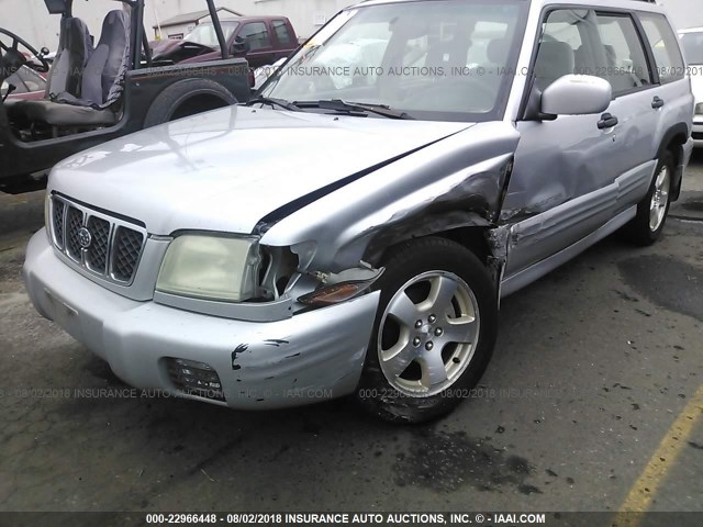 JF1SF65692H709639 - 2002 SUBARU FORESTER S SILVER photo 6