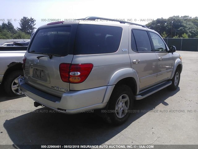 5TDBT44A42S082468 - 2002 TOYOTA SEQUOIA SR5 GOLD photo 4