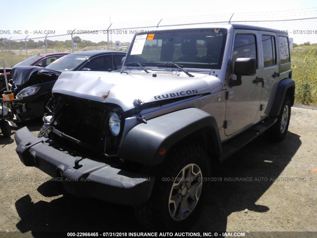 1C4HJWFG8FL628435 - 2015 JEEP WRANGLER UNLIMITE RUBICON SILVER photo 2