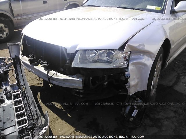 WAUML44E74N013324 - 2004 AUDI A8 L QUATTRO SILVER photo 6